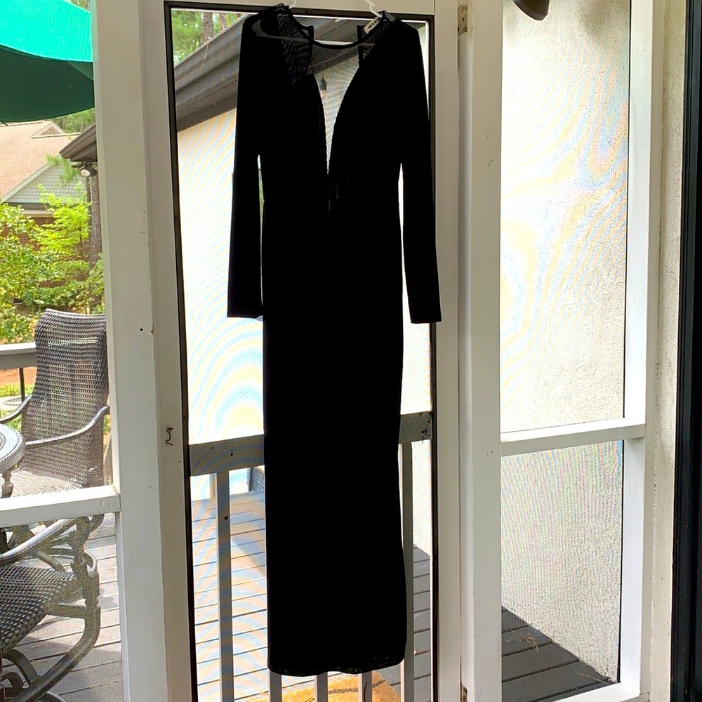 Long Back Plunging neckline Dress